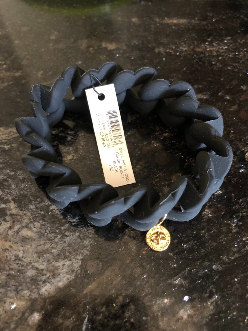 Black Marc by Marc Jacob’s Silicone Bracelet